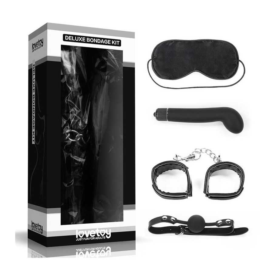 Kit Bondage Deluxe con Vibrador Negro