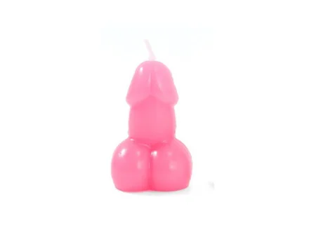 Vela Forma de Pene Fuscia