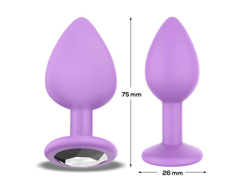 Sparkly Plug Anal Silicona Talla S Lilac