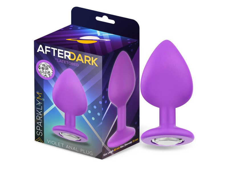 Sparkly Plug Anal Silicona Talla M Violet