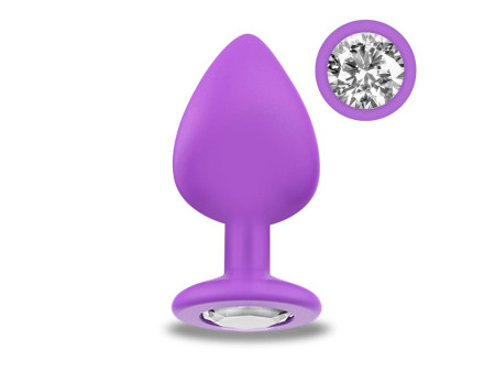 Sparkly Plug Anal Silicona Talla M Violet