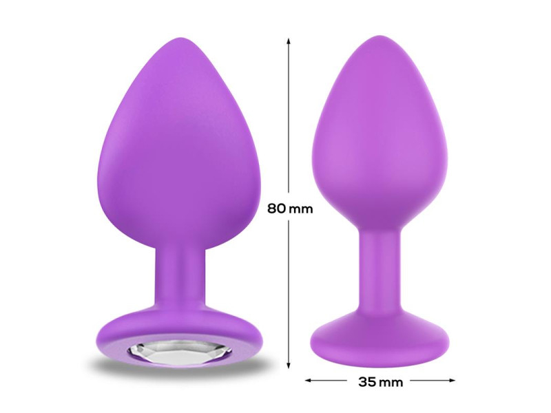 Sparkly Plug Anal Silicona Talla M Violet