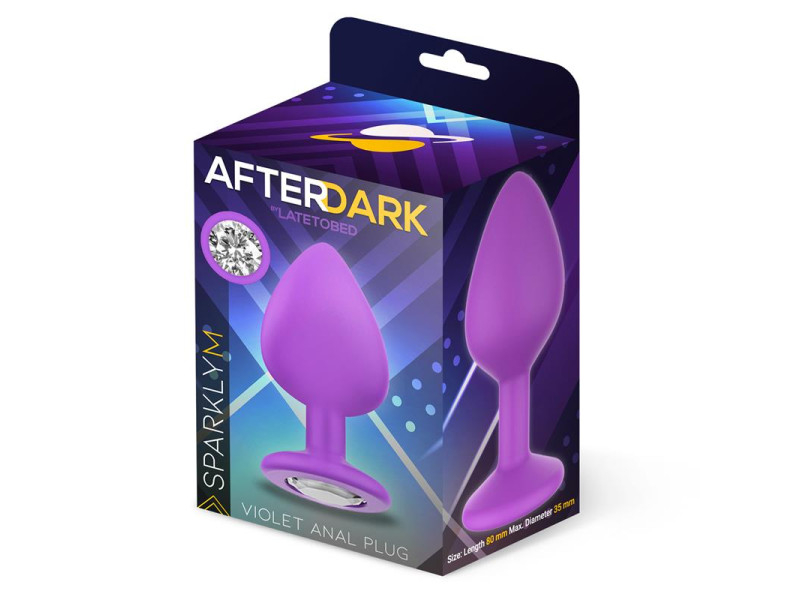 Sparkly Plug Anal Silicona Talla M Violet