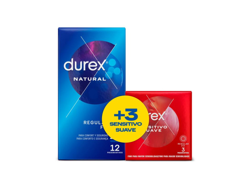 Duplo Preservativos Natural 12 ud Sensitivo 3 ud