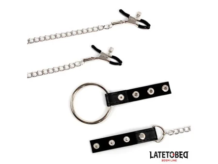 Pinzas para Pezones con Anillo para el Pene