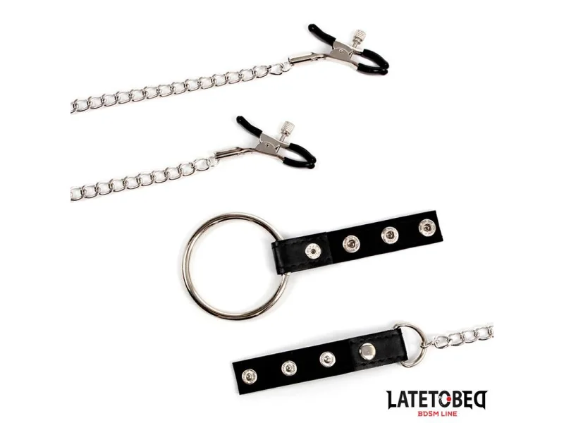 Pinzas para Pezones con Anillo para el Pene