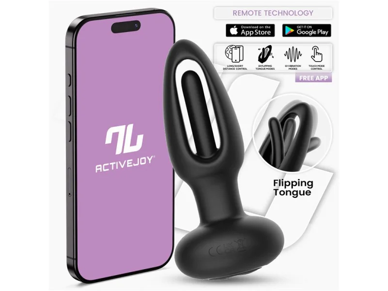 Zack Plug Anal con Flipping Tongue y Vibracion con App