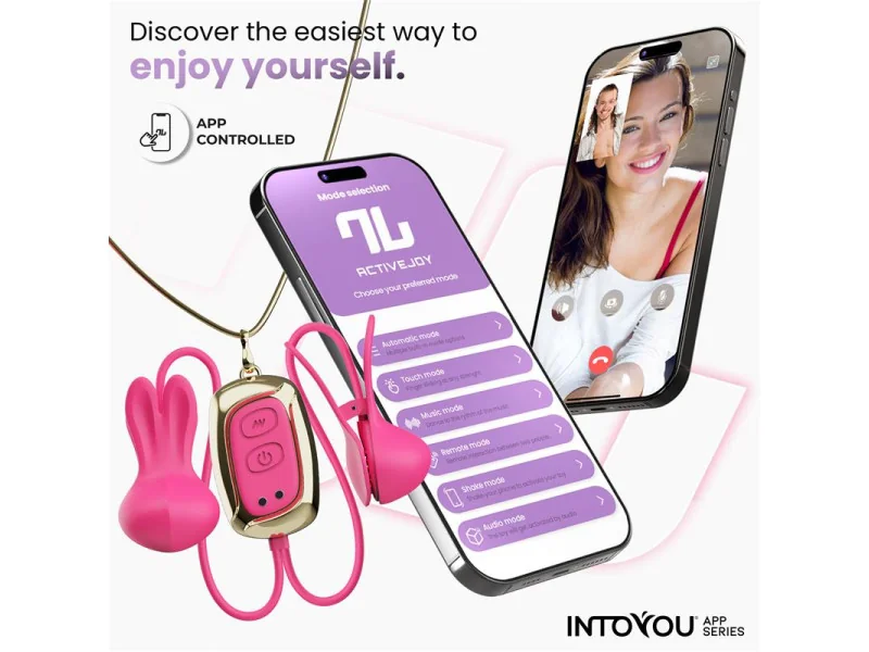 Tickly Pinzas para Pezones con Vibracion Control y Collar con APP
