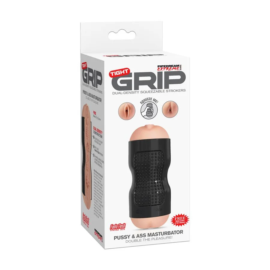 Pipedream Extreme Toyz Masturbador Tight Grip Pussy Ass Color Negro