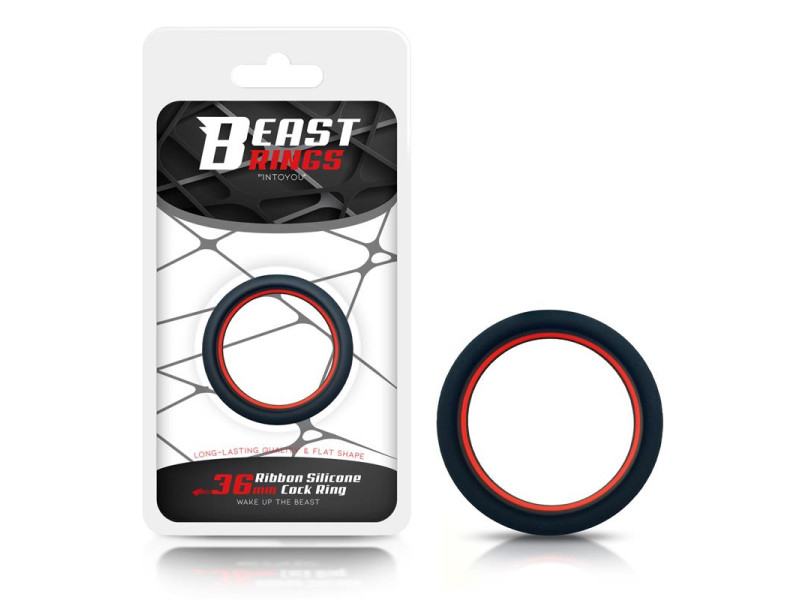 Anillo para el Pene 100 Silicona Solida 36 cm Rojo y Negro Anillo para el Pene 100 Silicona Solida 36 cm Rojo y Negro
