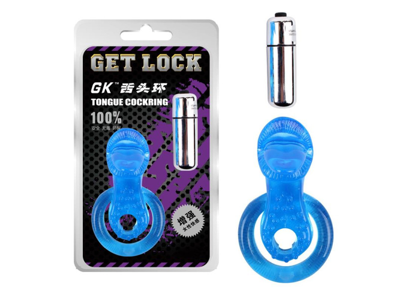 Anillo Vibrador para el Pene The Tongue Azul