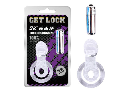 Anillo Vibrador para el Pene The Tongue Transparente