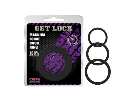 Anillo para el Pene Magnum Force Silicona Negro