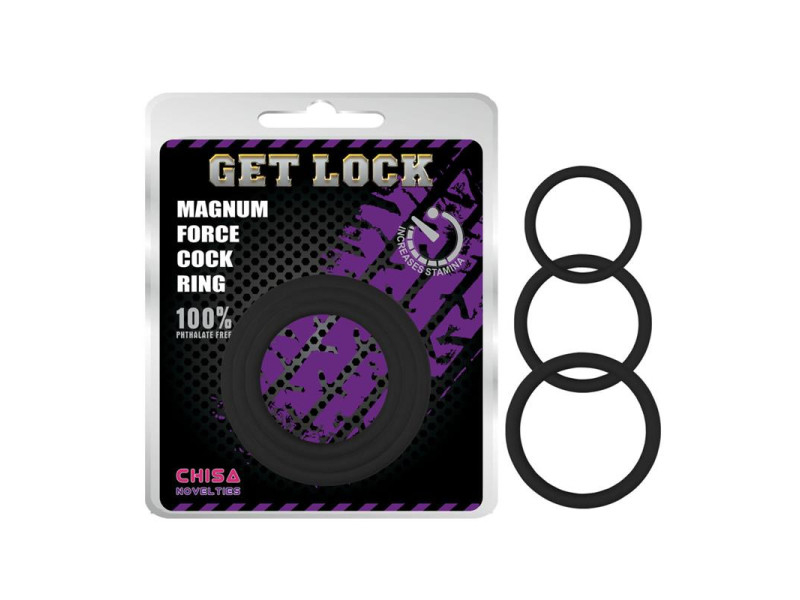 Anillo para el Pene Magnum Force Silicona Negro