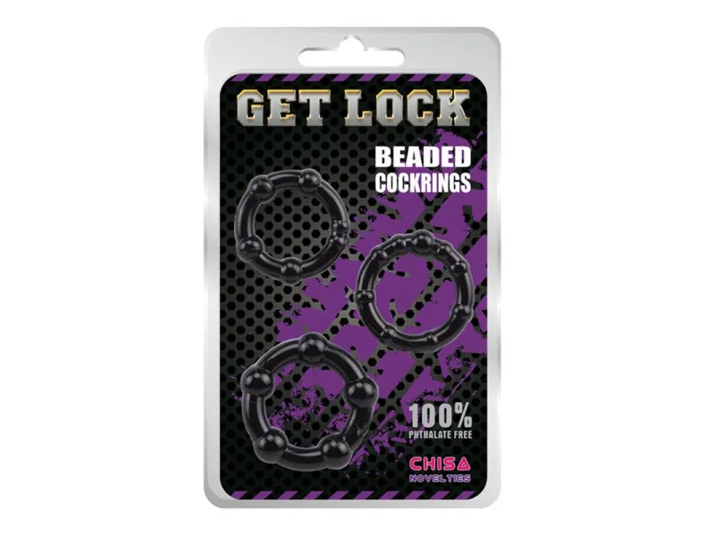 Anillos para el Pene Beaded Negro