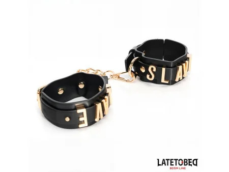 Esposas ESLAVE con Cadena Dorada Esposas ESLAVE con Cadena Dorada