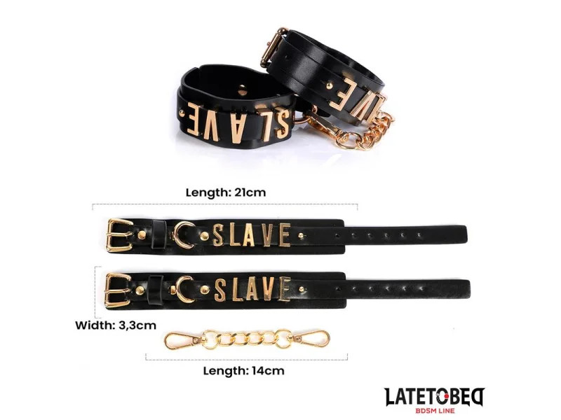 Esposas ESLAVE con Cadena Dorada