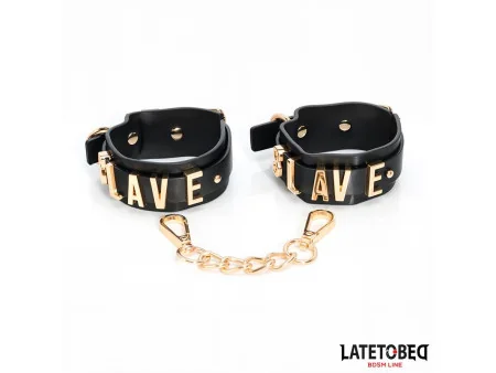 Esposas para Tobillos SLAVE con Cadena Dorada
