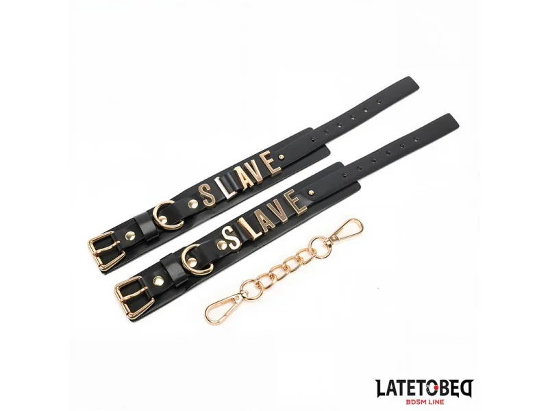 Esposas para Tobillos SLAVE con Cadena Dorada