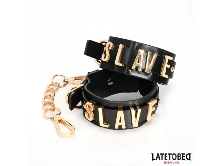 Esposas para Tobillos SLAVE con Cadena Dorada