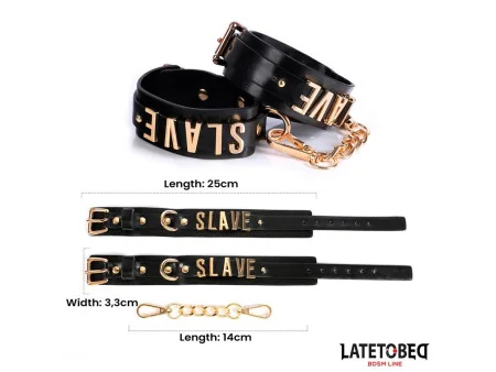 Esposas para Tobillos SLAVE con Cadena Dorada