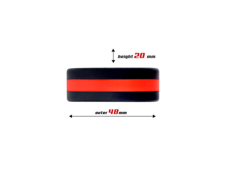 Anillo para el Pene 100 Silicona Solida 36 cm Rojo y Negro