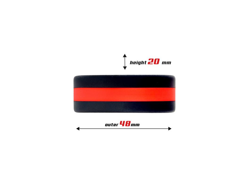 Anillo para el Pene 100 Silicona Solida 36 cm Rojo y Negro