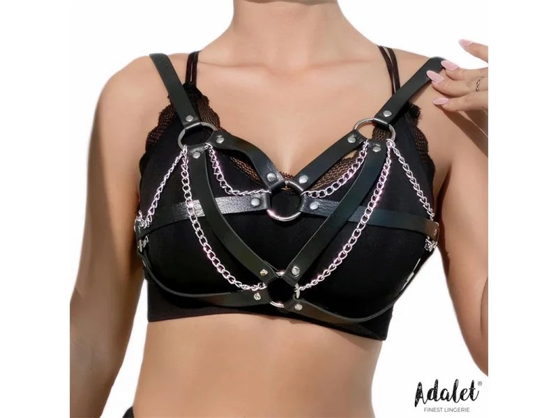 Karina Top Cuero Vegano con Cadenas Talla Unica
