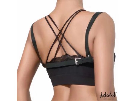 Karina Top Cuero Vegano con Cadenas Talla Unica