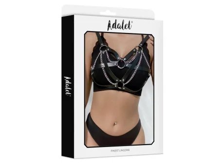 Karina Top Cuero Vegano con Cadenas Talla Unica