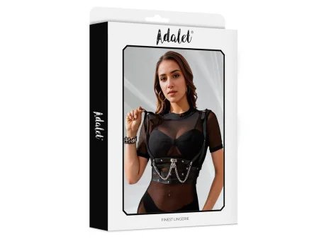 Thalia Arnes de Pecho con Cadena Cuero Vegano Talla Unica