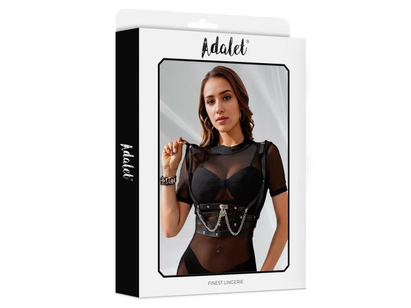 Thalia Arnes de Pecho con Cadena Cuero Vegano Talla Unica