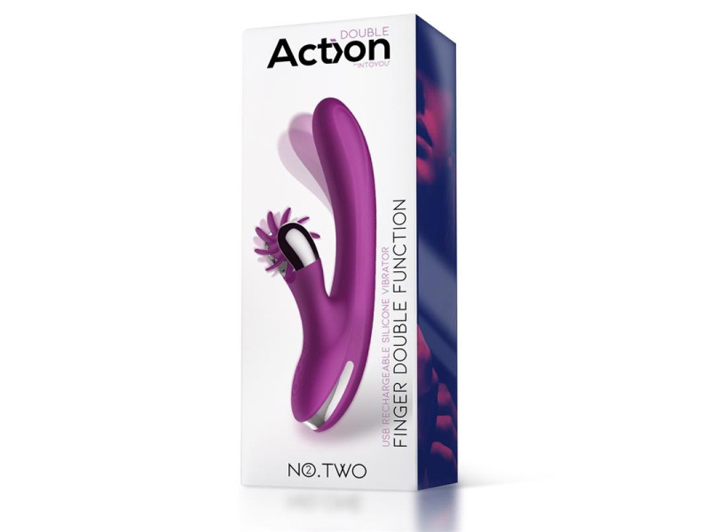 No Two Vibrador Movimiento Finger y Rueda Estimuladora