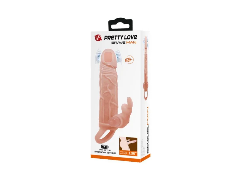 Brave Man Funda para el Pene con Vibracion