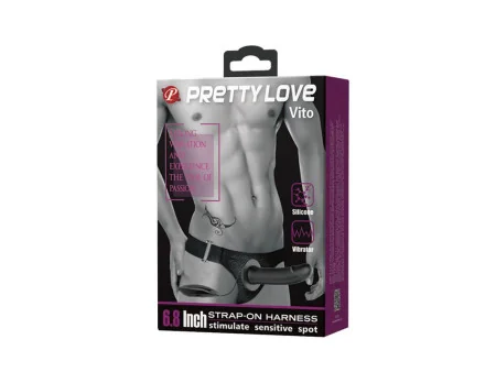 Arnes con Dildo Hueco con Vibracion Vito