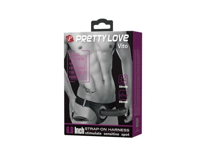 Arnes con Dildo Hueco con Vibracion Vito