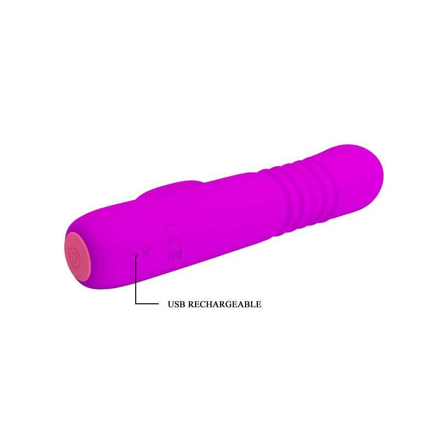 Leopold Vibrador con Funcion de Movimiento USB Silicona