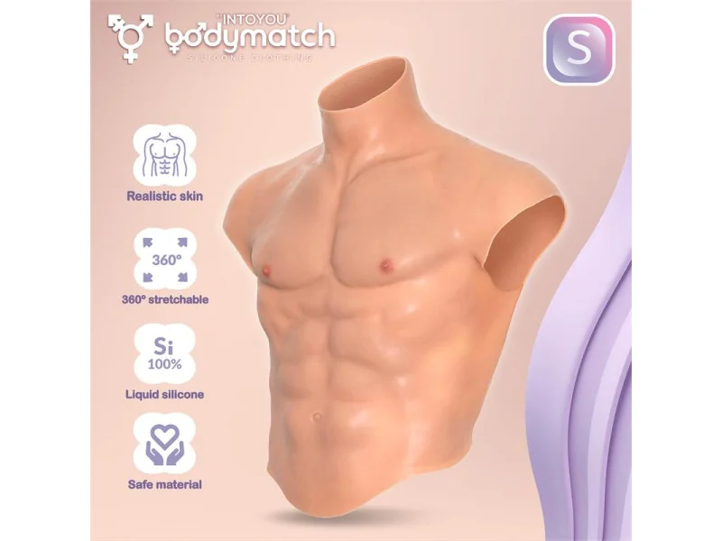 Boomax Traje Torso Masculino Hiperrealista Silicona Liquida Talla S