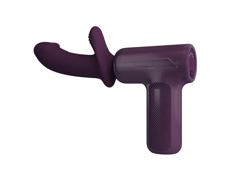 Dj Scholar Pistola de Masaje con Dildo Funcion Empuje Purpura