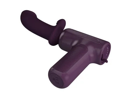 Dj Scholar Pistola de Masaje con Dildo Funcion Empuje Purpura