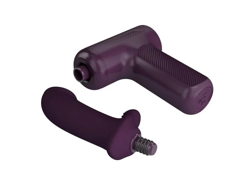 Dj Scholar Pistola de Masaje con Dildo Funcion Empuje Purpura