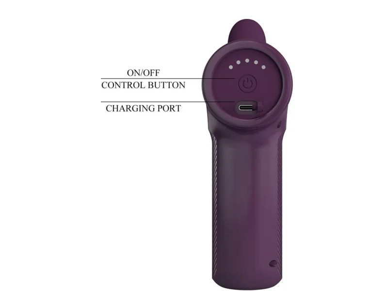 Dj Scholar Pistola de Masaje con Dildo Funcion Empuje Purpura