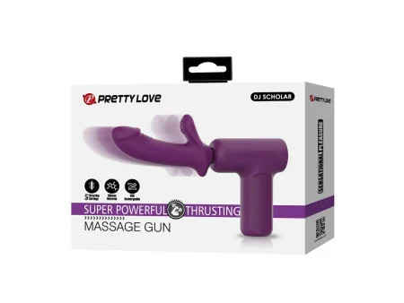 Dj Scholar Pistola de Masaje con Dildo Funcion Empuje Purpura