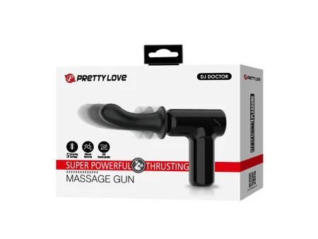 Dj Doctor Pistola de Masaje Dildo Funcion Empuje Negro