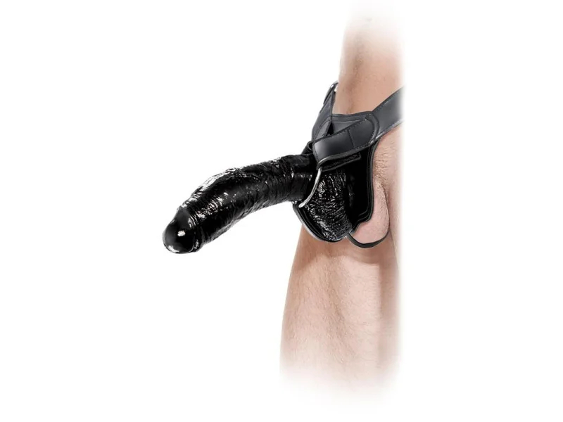 Arnes con Dildo Hueco 25 cm Marron