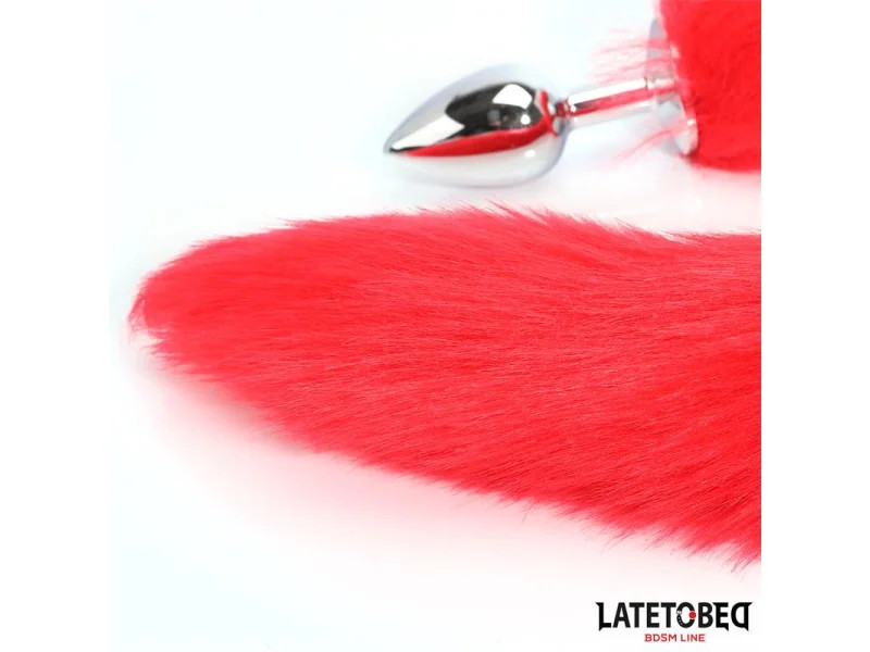 Plug Anal con Cola Rojo 40 cm