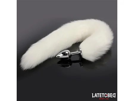 Plug Anal con Cola Blanco 40 cm