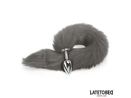 Plug Anal con Cola Gris 40 cm Plug Anal con Cola Gris 40 cm