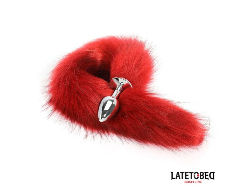 Plug Anal con Cola Rojo Vino 40 cm