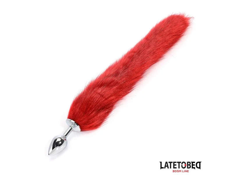 Plug Anal con Cola Rojo Vino 40 cm